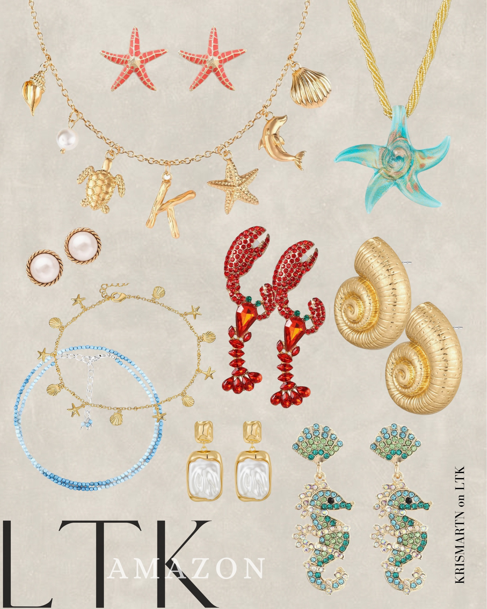 Beach Theme Jewelry from Amazon 🌊🦞🐚

#LTKSaleAlert #LTKFindsUnder50 #LTKxNSale