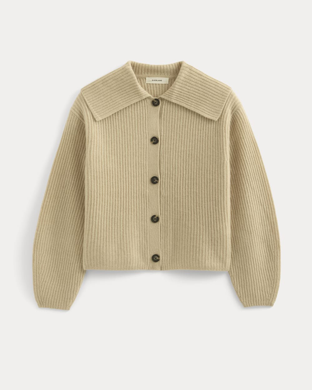 Fisherman Cardigan in Wool Cashmere | Heather Light Camel | Everlane
