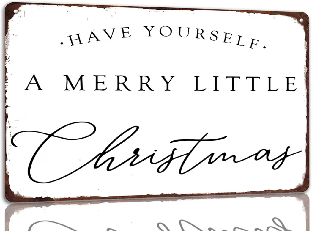 Have Yourself a Merry Little Christmas Tin Sign Vintage Christmas Metal Signs Winter Wall Decor For Kitchen Bar Cafe 8x12 Inch | Amazon (CA)