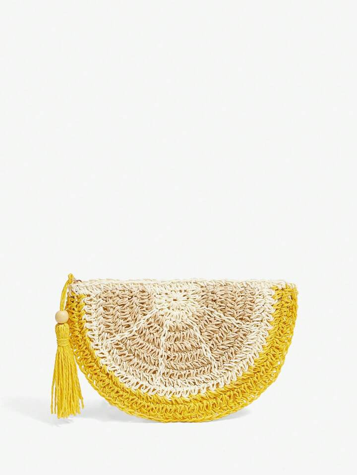 SHEIN SXY Ladies, Women Clutchs, Straw Bag, Fashionable, Elegant, Simple, Personalized, Versatile... | SHEIN