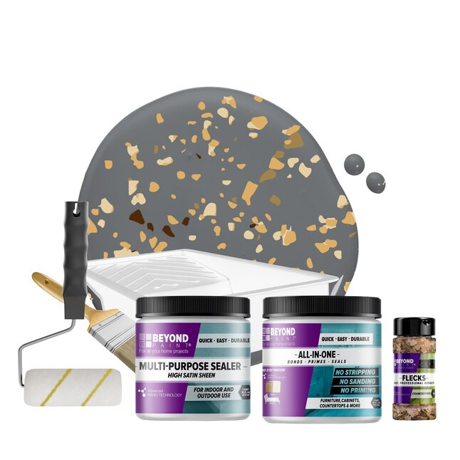 Beyond Paint Countertop and Multi-Surface Pewter Flat Countertop Refinishing Kit (Kit) | Lowe's