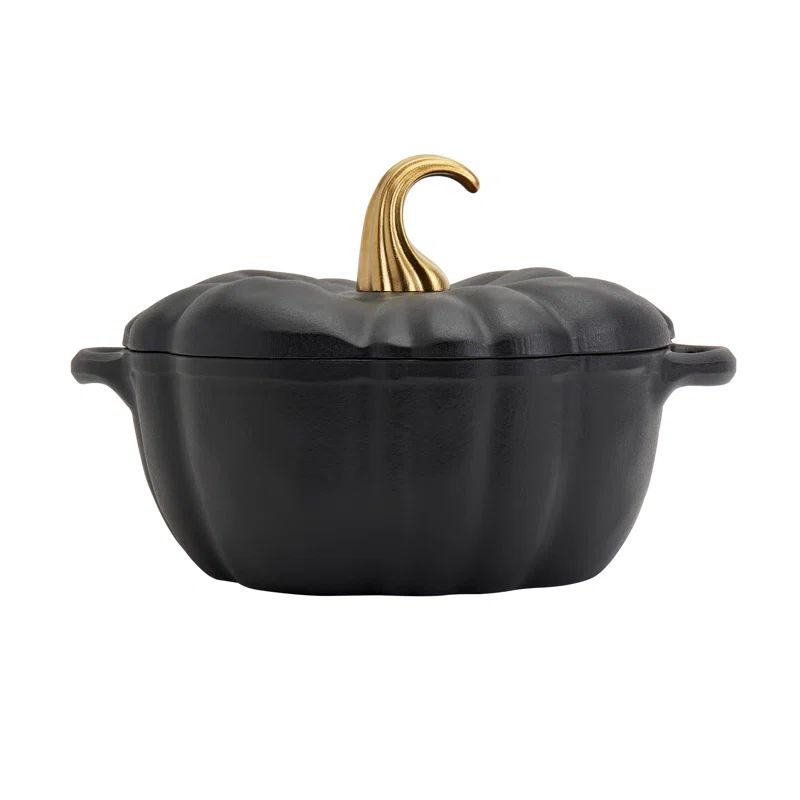 Smith and Clark Cast Iron Pumpkin Figural Dutch Oven | Wayfair North America