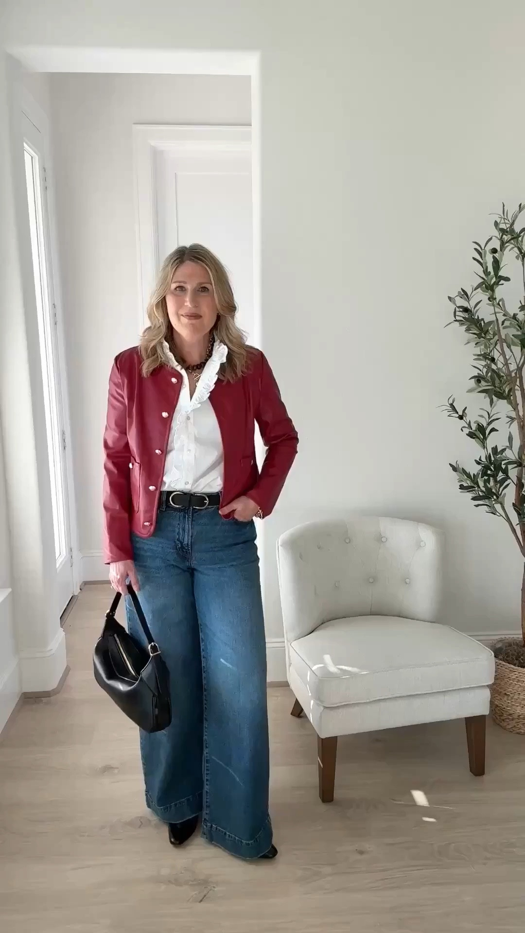 Jacket is stretchy and runs tts. It is on sale. 🙌
Denim don’t have any stretch. They run snug. They are high waisted and wide legged. Very soft and comfortable.

#LTKWatchNow #LTKSeasonal #LTKWorkwear #LTKSaleAlert #LTKBeauty #LTKMidsize #LTKGiftGuide #LTKStyleTip #LTKShoeCrush #LTKItBag #LTKootd

#LTKSpringSale