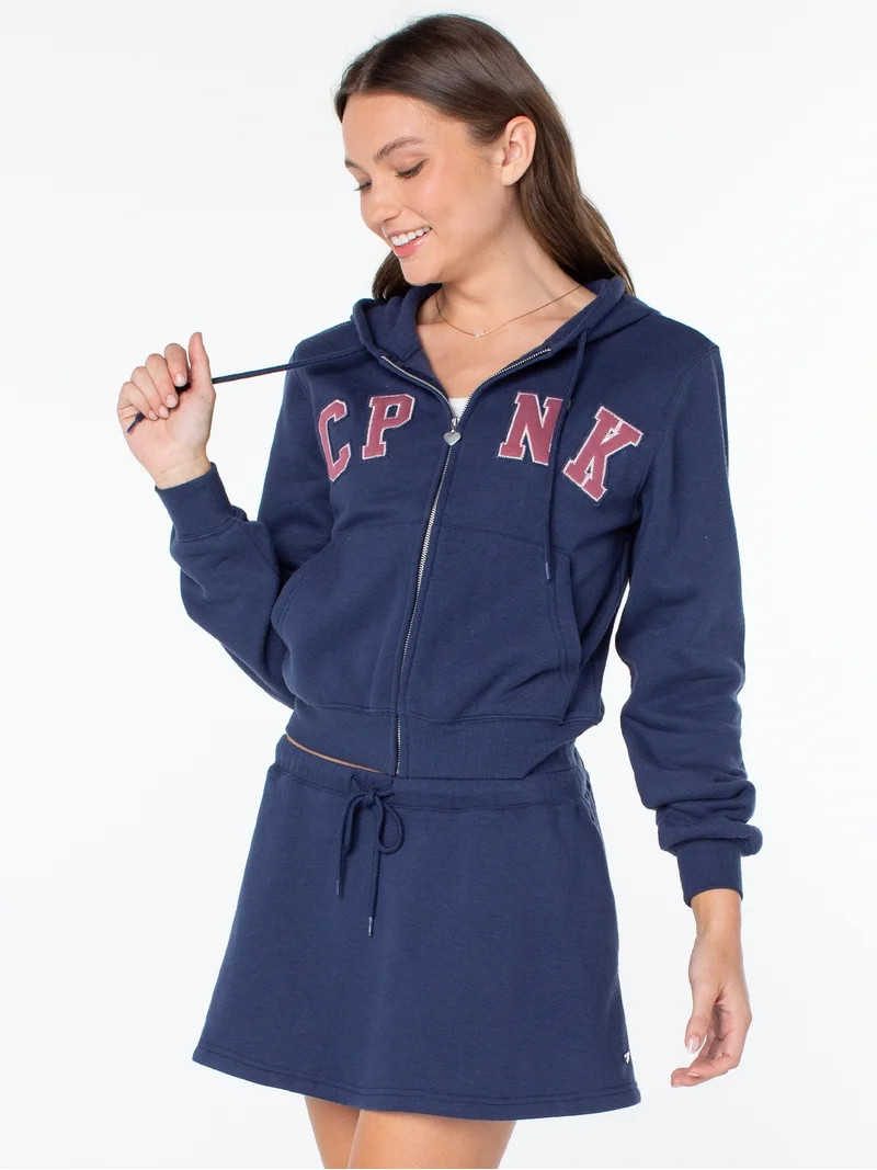 Celebrity Pink Women's Signature Zip Up Fleece Hoodie Sweatshirt, Sizes XS-XXXL | Walmart (US)