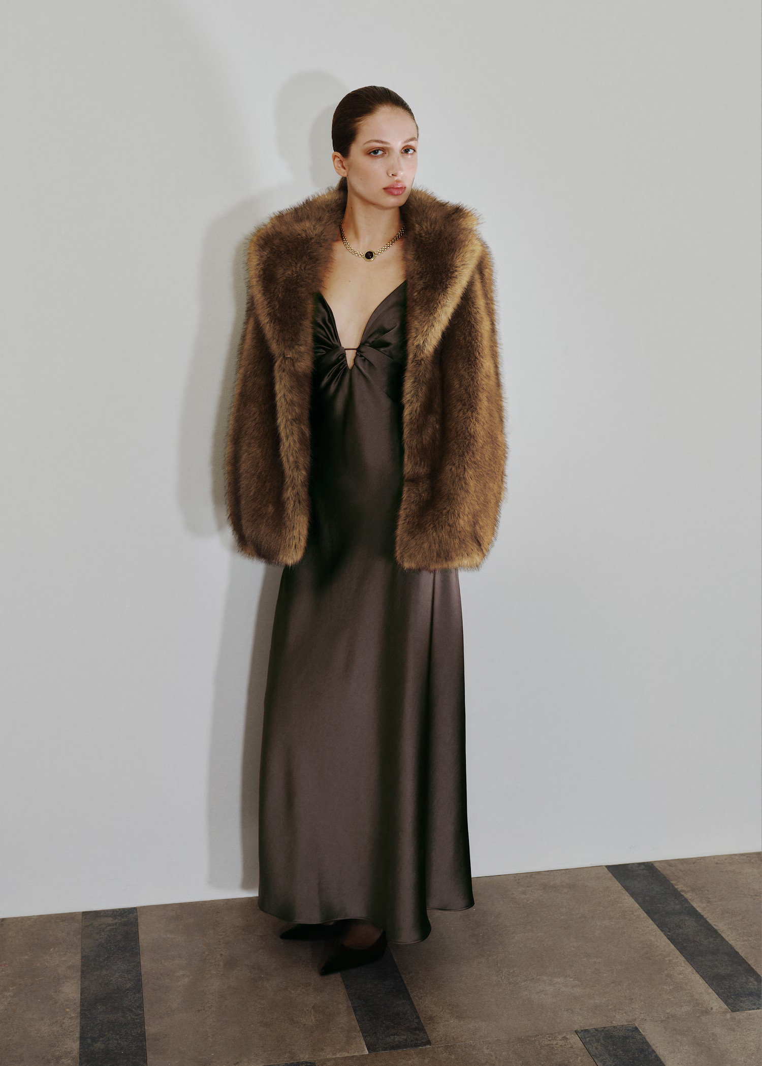 Faux-fur coat with lapels | Mango (US/MX/AU)