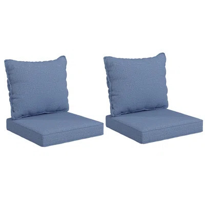 4-Piece Patio Chair Cushion And Back Pillow Set, Seat Replacement Patio, Cushions Set For Outdoor Garden Furniture, | Wayfair North America