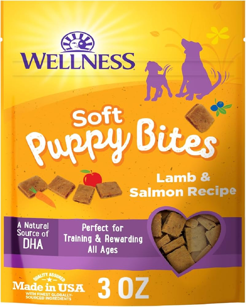 Wellness Puppy Treats, Natural, Training Treat, Grain Free, Soft Lamb & Salmon (3 Ounce Bag) | Amazon (US)