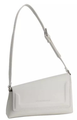French Connection Layla Angled Shoulder Bag White Silver | eBay US