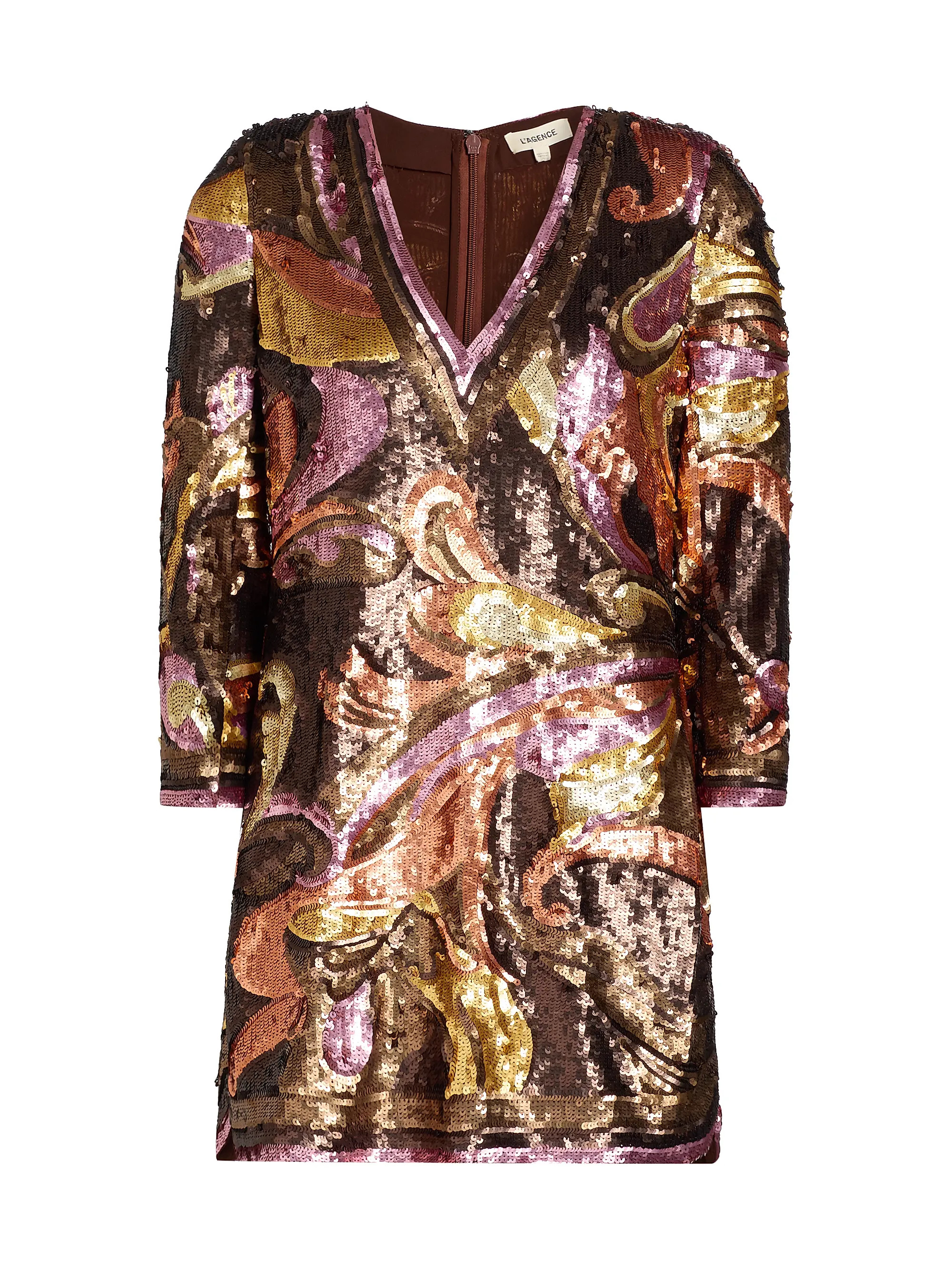 Octavia Sequined V-Neck Shift Minidress | Saks Fifth Avenue