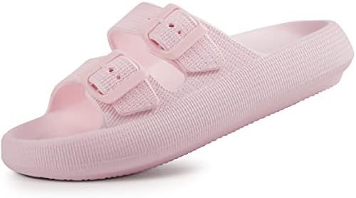 Weweya Cloud Sandals for Women and Men - Pillow Slippers - Double Buckle Adjustable Slides - EVA ... | Amazon (US)