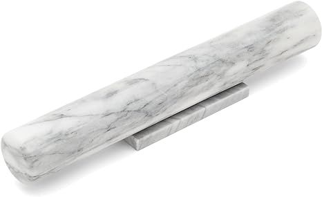 Fox Run French Marble 11" Rolling Pin with Base, 3 x 13 x 3 inches, White | Amazon (US)