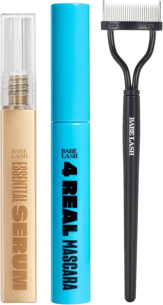 Babe Original Viral Lashes Set for Longer-Looking Eyelashes, Babe Lash Serum, 4 Real Mascara, Pro... | Amazon (US)