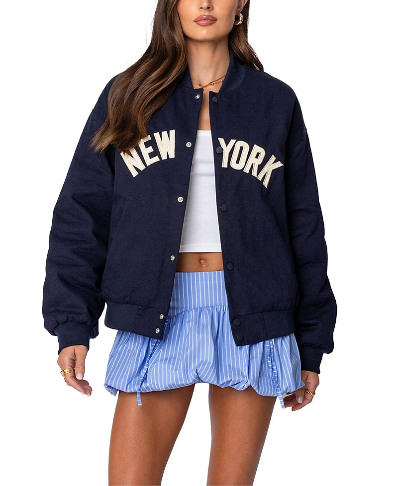 Edikted Big Apple Oversized Bomber Jacket | Bloomingdale's (US)