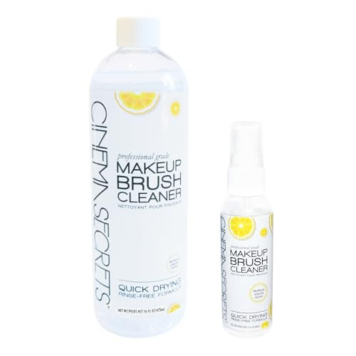 Cinema Secrets Professional Makeup Brush Cleaner Combo, 16 fl oz with 2 fl oz Spray, Lemon Value Pack | Amazon (US)