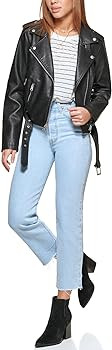 Levi's womens The Belted Faux Leather Moto Jacket (Regular & Plus Size) | Amazon (US)