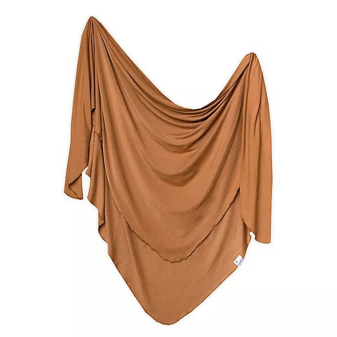 Copper Pearl™ Knit Swaddle Blanket in Camel | buybuy BABY