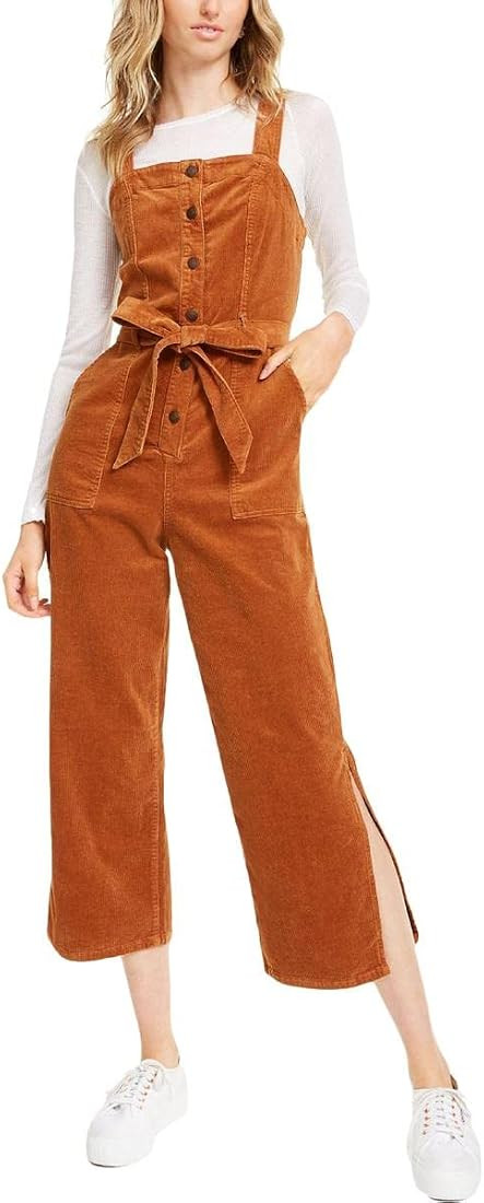 O A T NEW YORK womens Contemporary Corduroy Side Slit Jumpsuit, Stylish Pants | Amazon (US)