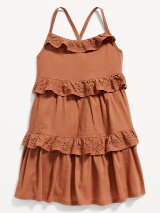 Sleeveless Printed Ruffle-Trim Swing Dress for Toddler Girls | Old Navy (US)