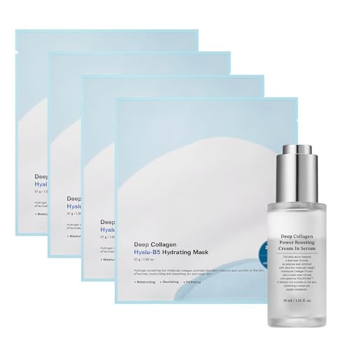 SUNGBOON EDITOR Wrinkle Free Hydration DUO:Deep Collagen Hyalu-B5 Mask (4ea) & Deep Collagen Power Boosting Cream In Serum | Amazon (US)