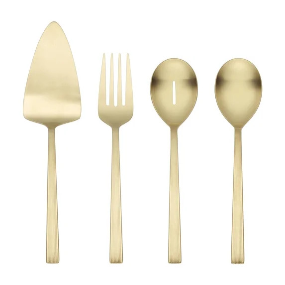 Better Homes & Gardens River Gold 4-Piece Stainless Steel Serving Set | Walmart (US)