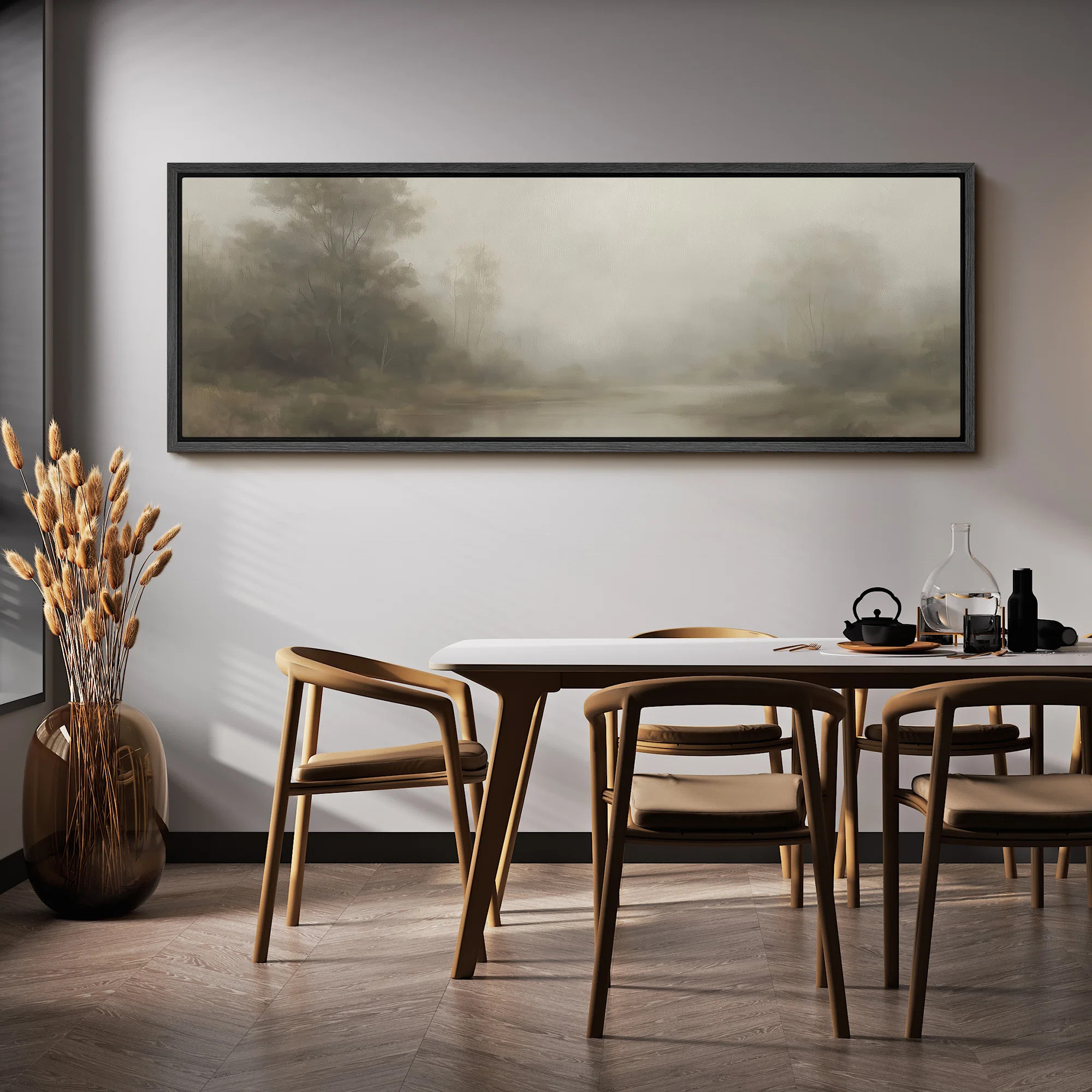 Large Framed Canvas Print Wall Art - Vintage Landscape Print for Modern Farmhouse Decor | Wayfair North America