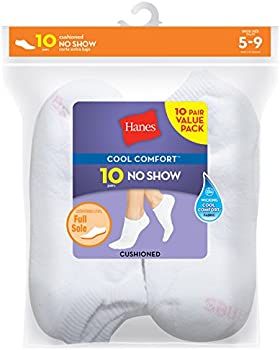 Hanes Women's Value, Show Soft Moisture-Wicking Socks, Available in 10 and 14-Packs | Amazon (US)