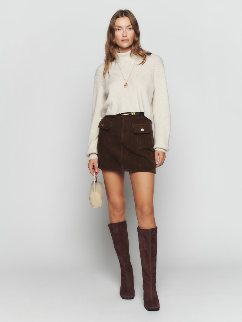 Elia Patch Pocket Corduroy Mini Skirt | Reformation (US & AU)