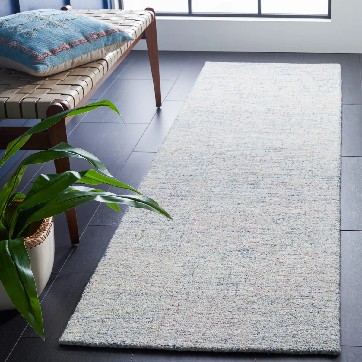 Sand & Stable™ Zachary Handmade Tufted Wool Blue/Ivory Area Rug & Reviews | Wayfair | Wayfair North America