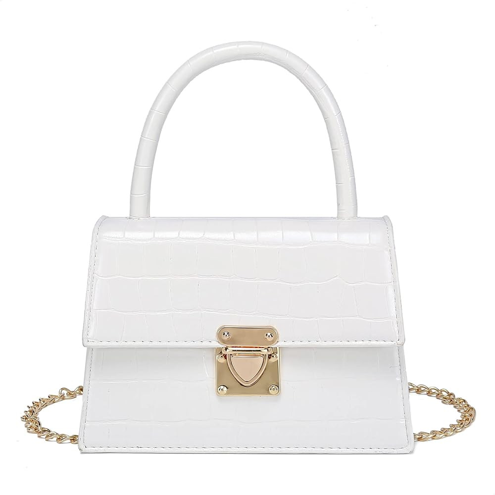 CATMICOO Trendy Mini Purses for Women Small Handbags with Crocodile Pattern | Amazon (US)