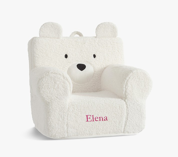 Anywhere Chair®, Ivory Sherpa Bear Slipcover Only | Pottery Barn Kids
