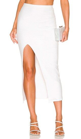 Ribbed Modal Skirt in White | Revolve Clothing (Global)