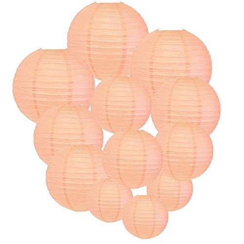 Just Artifacts 10-Inch Peach Paper Lanterns (Set of 5) - Click for More Chinese/Japanese Paper Lante | Amazon (US)