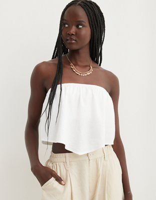 Aerie Pool-To-Party Linen Blend Tube Top | American Eagle Outfitters (US & CA)