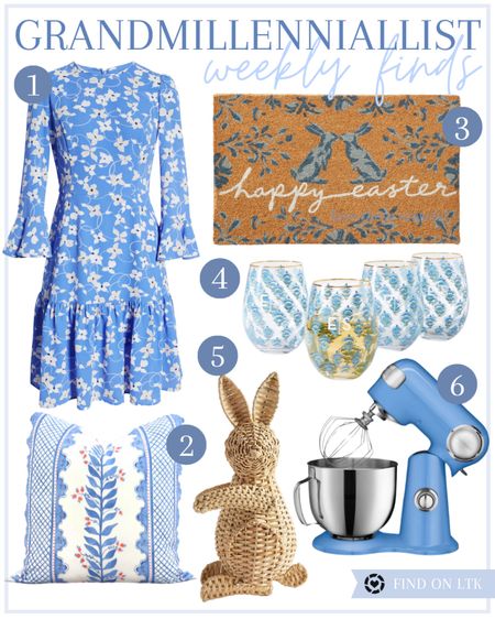 Home Grandmillennial weekly finds

Easter dress blue and white Easter doormat outdoor decor pillows stemless wine glasses block print rattan Easter bunny decor periwinkle stand mixer Target home

#LTKhome #LTKstyletip #LTKSeasonal