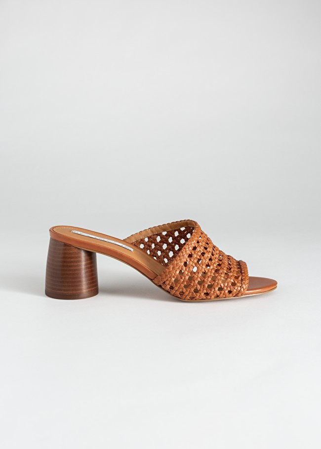 Geflochtente Absatzsandalen aus Leder | & Other Stories (EU + UK)