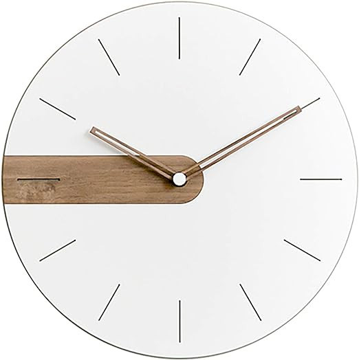 Stephanie Imports Modern Minimalist Exposed Wood Silent Wall Clock (Numberless) | Amazon (US)