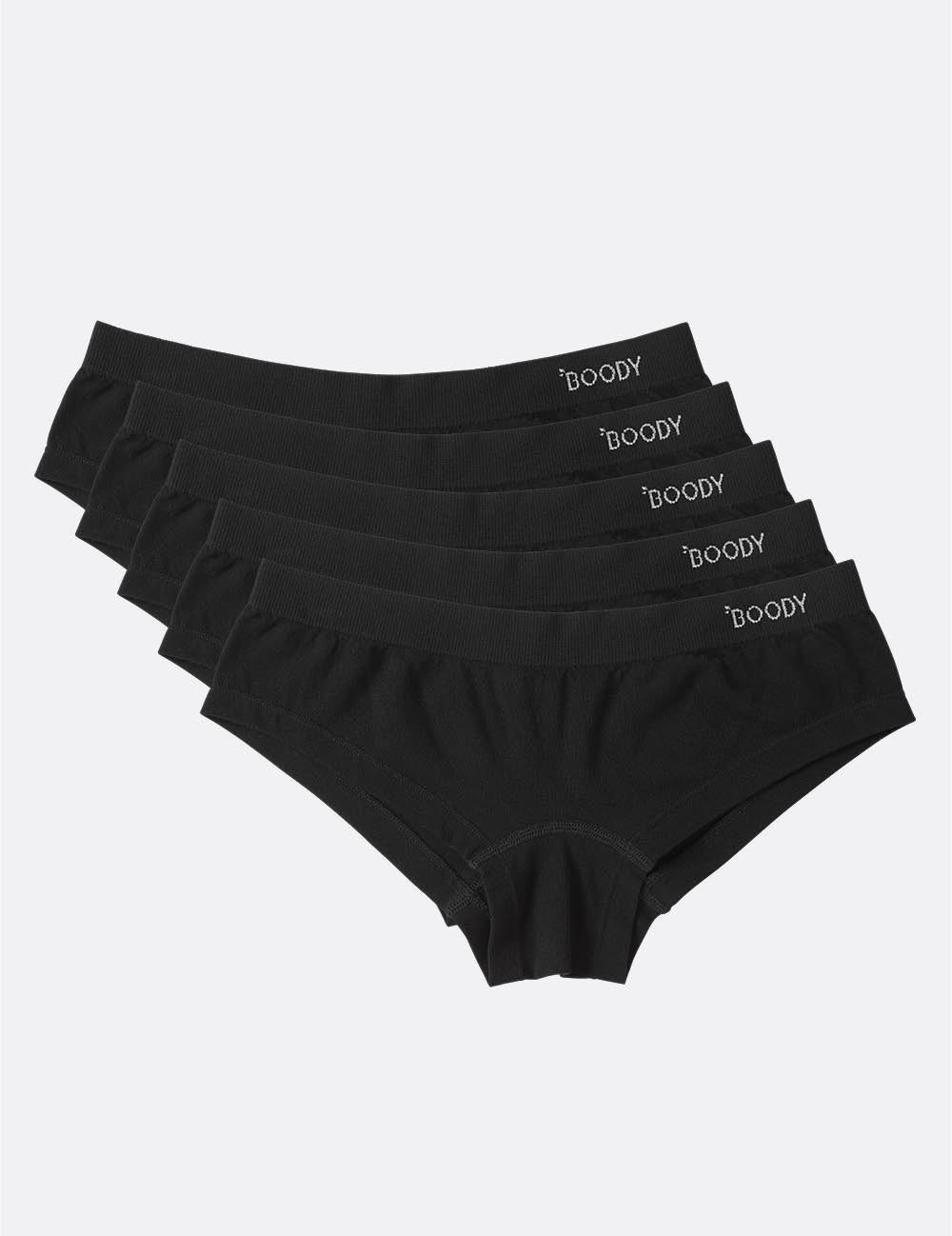 Brazilian Bikini, Black / M / 5-Pack | Boody US