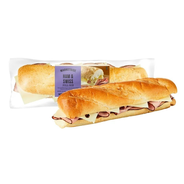 Marketside Ham & Swiss Sub Sandwich, Full, 14 oz, 1 Count (Fresh) | Walmart (US)