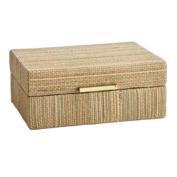 Small Daniela Natural Woven Decorative Box, 7x5 | At Home