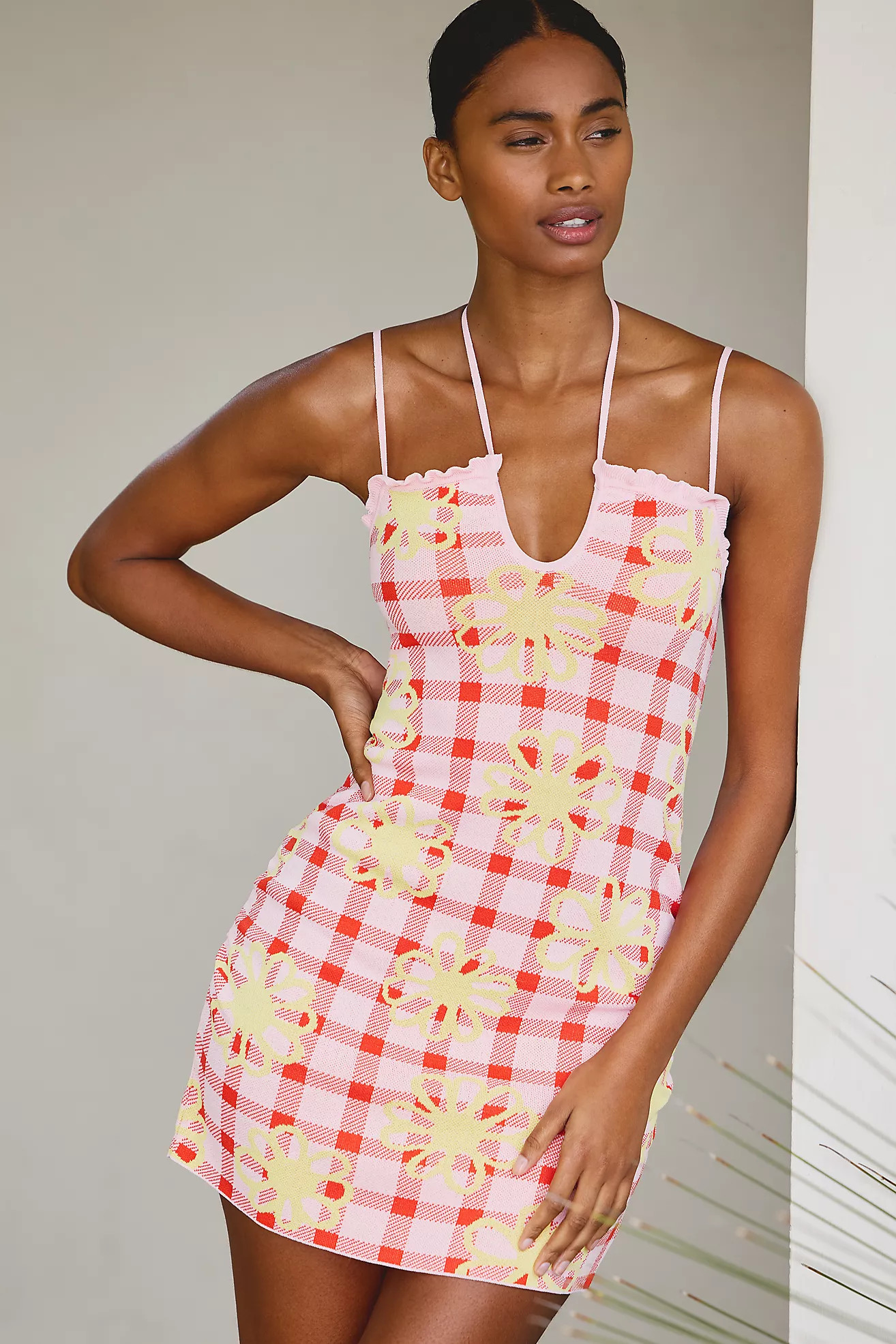Farm Rio x Anthropologie Knit Cutout Mini Dress | Anthropologie (US)