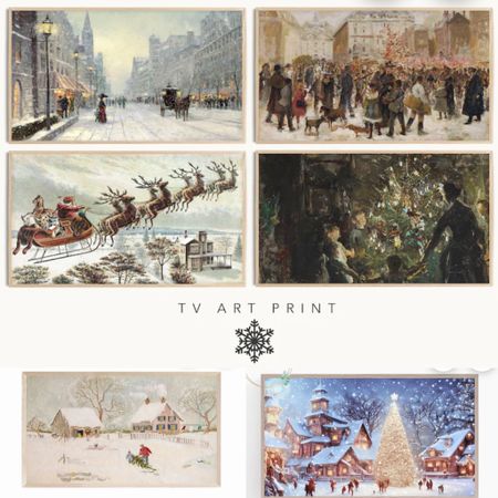 Samsung frame tv art, winter download prints posters vintage winter scenes, Christmas printable. 

#LTKHoliday #LTKhome #LTKSeasonal