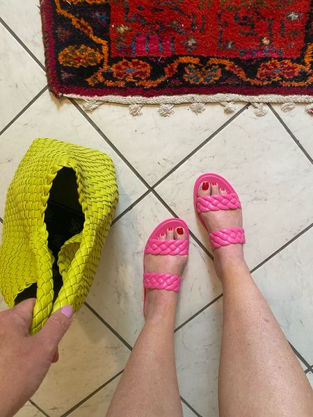 The cutest pink summer sandals that are made for the pool and beach. Love the braided detail and this woven tote  

#LTKSeasonal #LTKFind #LTKunder50