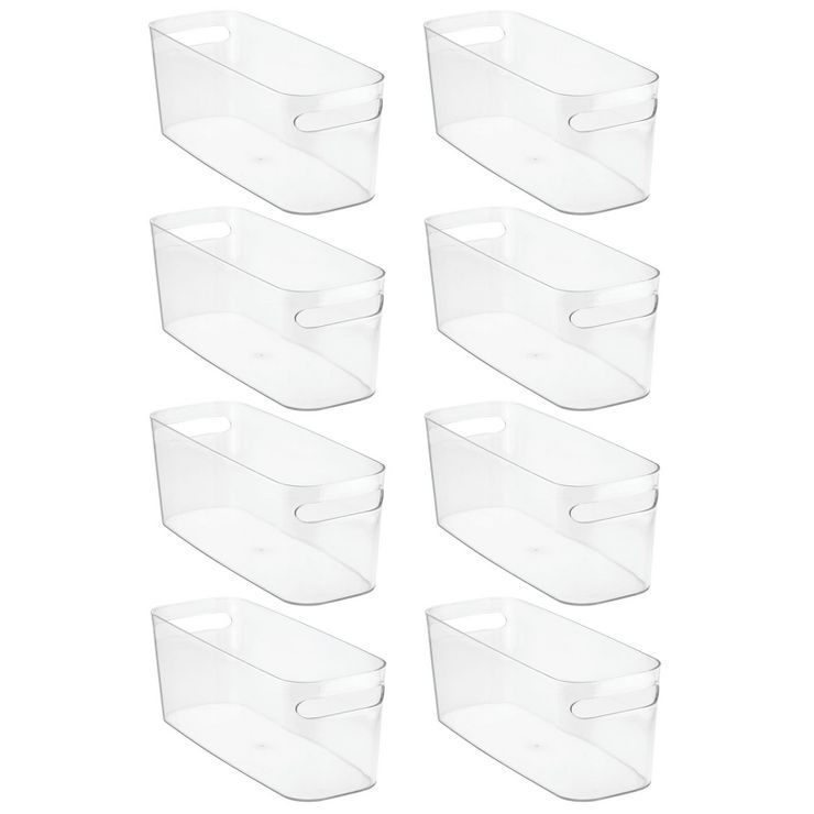 mDesign Plastic Bathroom Vanity Storage Organizer Bin, 10" Long, 8 Pack | Target