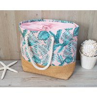 Vintage Beach Bag, Bohemian, Green Leaves, Straw Handbag, Summer, Tote Bag, Ibiza, Boho | Etsy (US)