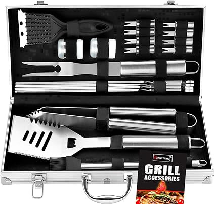 ROMANTICIST 20pc Heavy Duty BBQ Grill Tool Set in Case - The Very Best Grill Gift on Birthday Wed... | Amazon (US)