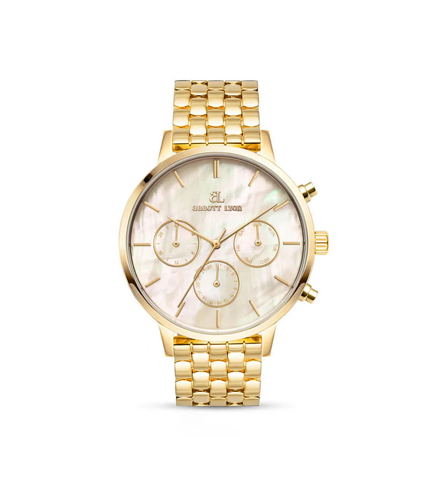 Gold Pearl Link Nueva 40 Watch | Abbott Lyon