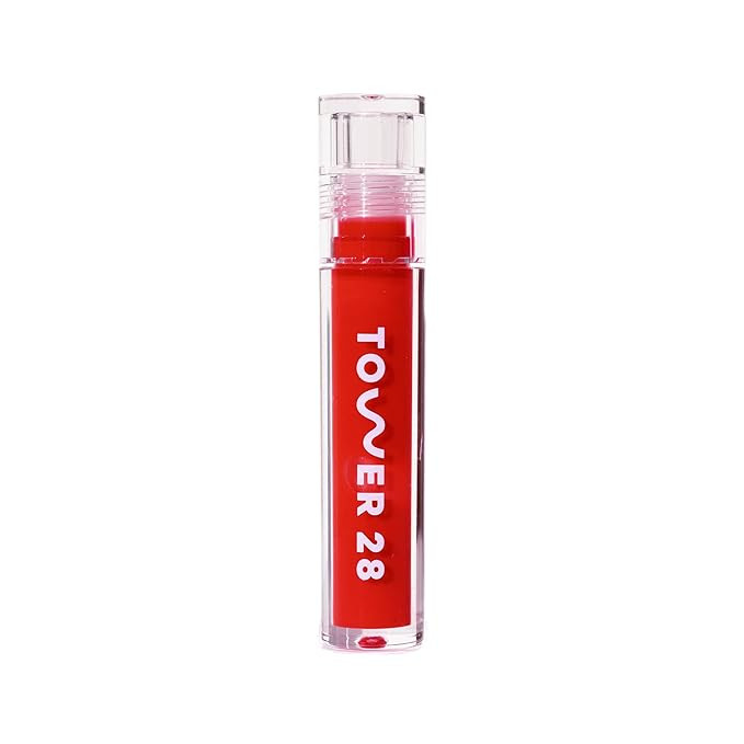 Tower 28 ShineOn Lip Jelly, SPICY, Non-Sticky, Hydrating Vegan Lip Gloss in Sheer-ish Red, Moistu... | Amazon (US)