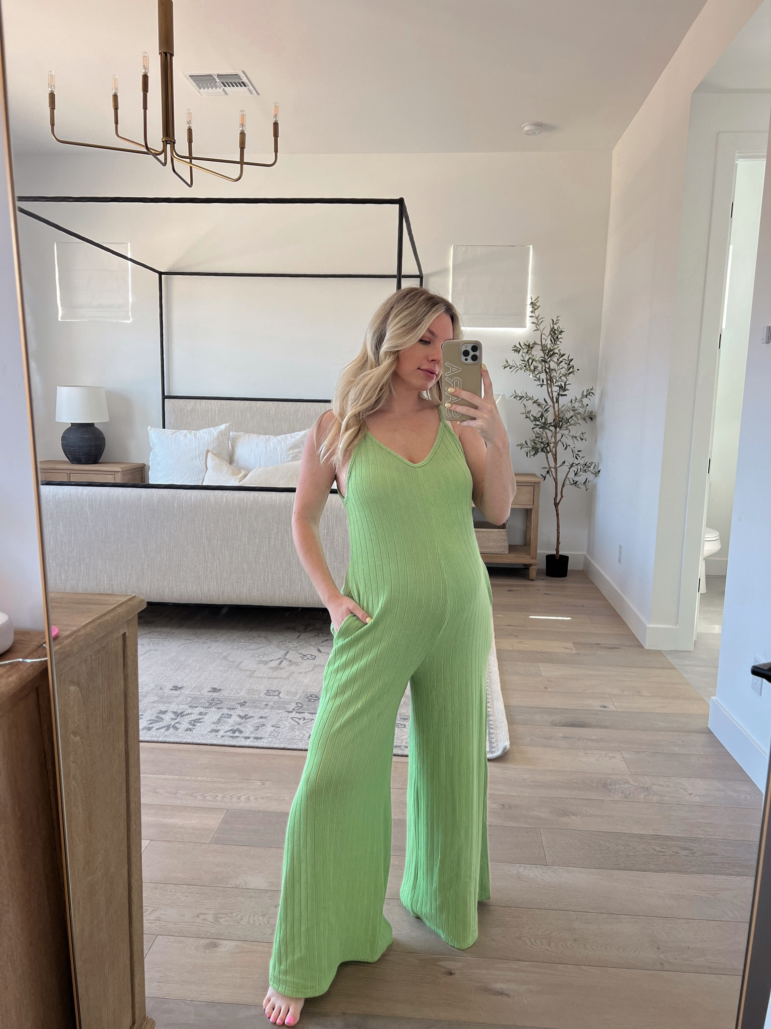 Maternity Jumpsuit - bump style! Wearing a small. So comfy! Pink Blush Maternity 

#LTKunder50 #LTKbump #LTKunder100