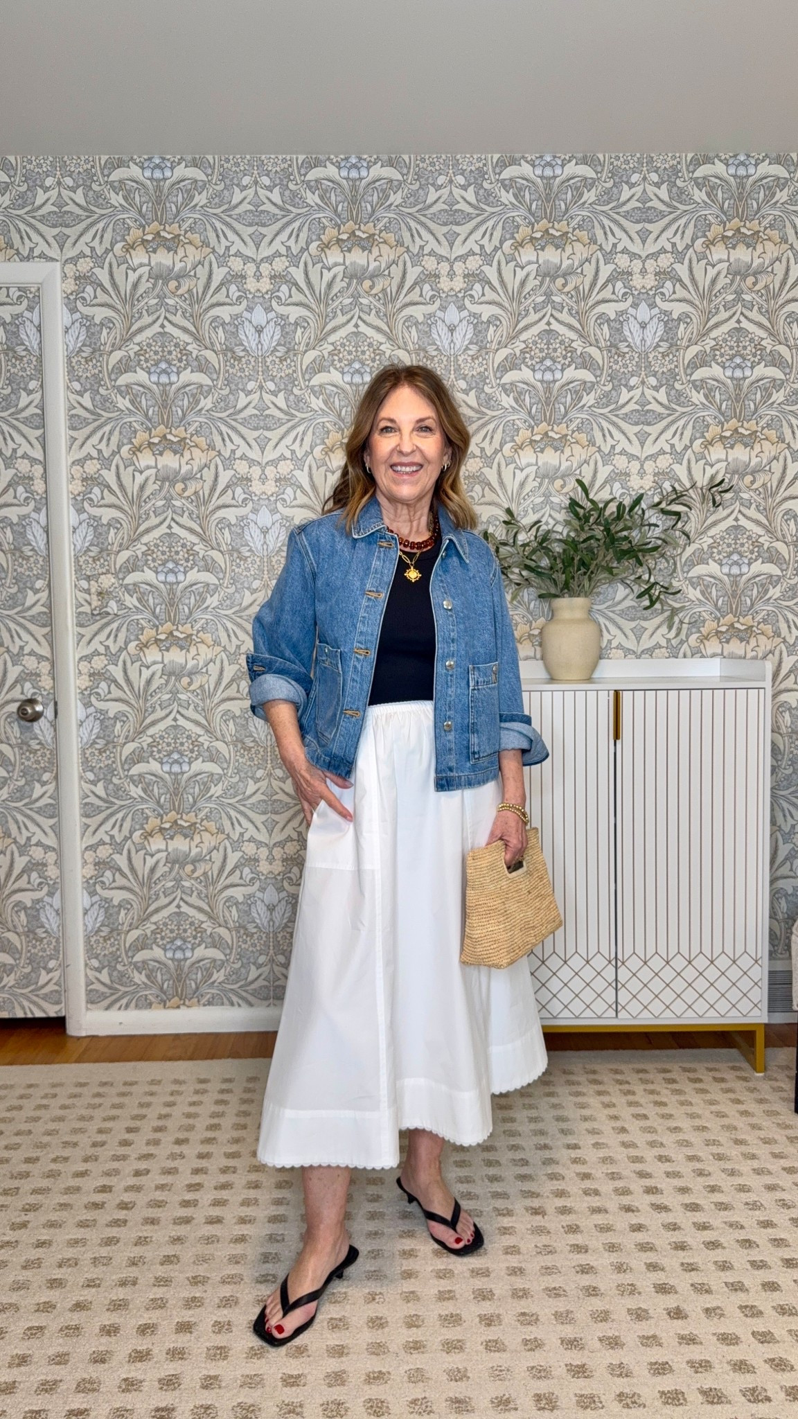 The white scallop Vince skirt is versatile and easy to style. 
It fits a little big, size down. 

Last day of Nordstrom savings event.  The skirt is on sale. 


#LTKOver40 #LTKootd #LTKSaleAlert