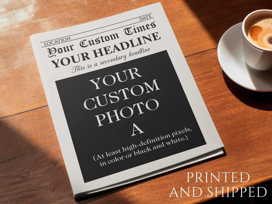 Custom Printed and Shipped Newspaper/custom Newspaper for Wedding,birthday,baby Announcement,anni... | Etsy (US)
